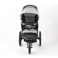 Poussette de jogging pliable rapide à 3 roues réglable, amortissant les chocs, pour les voyages en plein air, poussette pour bébé
