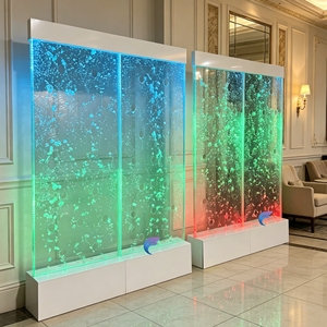Modern Acrylic Bubble Wall Panel with LED <b>Light</b> Effect 2 Panels Translucent Water Feature Room Divider Abstract Design - Product Image 3