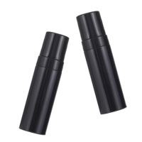 Bouteille cylindrique en mousse PET noire avec tête de pompe démaquillante blanche et couvercle PP – 100 ml, 120 ml, 150 ml, 200 ml, 250 ml