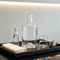 Bouteille vide en verre de 250 ml en forme d'animal pour vodka, gin, whisky, rhum, tequila, liqueur, spiritueux, avec bouchon