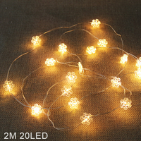 Guirlandes lumineuses de Noël en fil de cuivre LED, indice de protection IP44, 3V, étanches, Père Noël, bonhomme de neige, arbre, cerf, étoile, flocon de neige, décoration de chambre