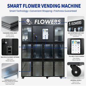Máquina Expendedora de Flores de Gran Capacidad JFP Personalizada, 8-16 Ramos, Refrigerada, <span class=keywords><strong>Almacenamiento</strong></span> <span class=keywords><strong>en</strong></span> Frío 24H, OEM, CE - Product Image 2