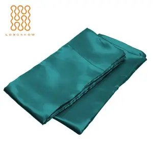 Custom Satin Pillowcase For Hair And Skin Dark Grey Silk Pillowcase Satin Pillow Cases Set With Envelope Closure