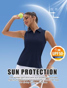 Vêtements en gros <span class=keywords><strong>Polo</strong></span> de golf pour femmes Logo personnalisé sans manches <span class=keywords><strong>Polo</strong></span> de golf pour femmes Chemise pour femmes de haute qualité - Product Image 2