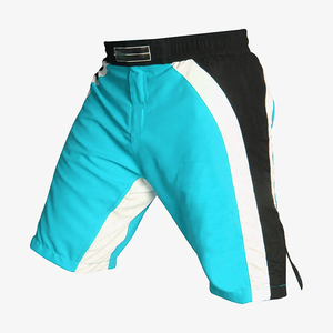 Shorts MMA pour hommes, coloris rouge, noir et blanc, taille élastique, séchage rapide, style sportif, avec bande latérale, vente en gros - Product Image 5