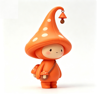 Figurine personnalisée de champignon elfe en PVC et ABS, statue de personnage de dessin animé, usine chinoise OEM, figurine personnalisée pour la vente en gros de produits de marque