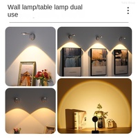 Lampu Sorot Sensor Gerak LED Mini Nirkabel Dapat Diatur, Lampu Dinding ABS Modern, Dapat Diredupkan, CRI Tinggi 90, untuk Pengecatan Dalam Ruangan