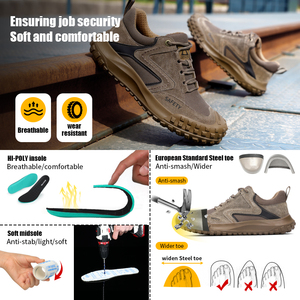 <span class=keywords><strong>SCARPE</strong></span> <span class=keywords><strong>ANTINFORTUNISTICHE</strong></span> Consegna Rapida <span class=keywords><strong>Scarpe</strong></span> Sportive di Sicurezza con Punta in Acciaio Moda Morbida <span class=keywords><strong>Pelle</strong></span> <span class=keywords><strong>Scamosciata</strong></span> <span class=keywords><strong>Scarpe</strong></span> da Lavoro per Uomo Vendita Diretta dalla Fabbrica - Product Image 5