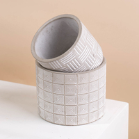 Yingyuanwang — Pots de ciment ronds, cylindre, Style rétro, pour plantes, décoration de maison, jardinière, en céramique, béton