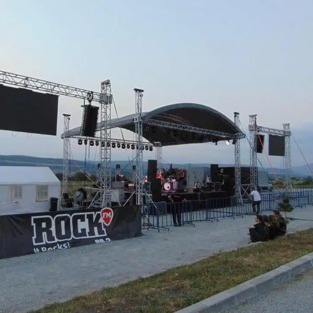 Outdoor Mobile Audio DJ Lighting Stage and Stage System for Outdoor Concert with PVC Roof Cover