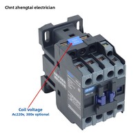 Contacteurs AC triphasés Chint Kunlun série NXC 9A/18A/25A/32A, bobine normalement ouverte/normalement fermée, 220V 380V 50/60Hz, interrupteur sur rail DIN