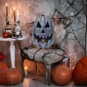 Flat-Toothed Starry Halloween Decoration Pumpkin LED Lights <b>Bucket</b> Halloween - Product Image 2
