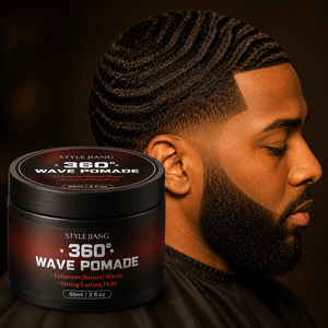 Pomada para Ondas 360 de Marca Privada, Fijación Fuerte, Crema para Ondas para Hombres, Realce Natural de Ondas, Peinado Duradero, 86 ml - Product Image 1