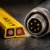 Rangkaian Kabel Kontrol Penggerak Roller Interroll AS-i Berperingkat IP67 Konduktor Tembaga Kemurnian Tinggi Penyambungan Tanpa Merusak