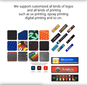 Tapete de <span class=keywords><strong>Bar</strong></span> Antideslizante de PVC Personalizado con Logotipo, Rectangular, Cuadrado, de Calidad Certificada, para Bebidas Espirituosas y Cerveza, en Naranja, Negro y Rojo - Product Image 3