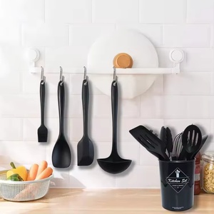 Household Kitchen Cooking Utensils Spatula Spoon Turner Set Heat-resistant <b>Silicone</b> Kitchen Utensils with Bucket - Product Image 5