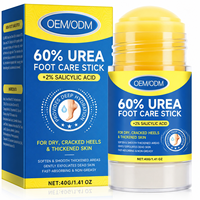 Stick de soin des pieds à 60% d'urée, exfoliant pour éliminer les peaux mortes, hydratant, crème pour les pieds, talons secs et craquelés
