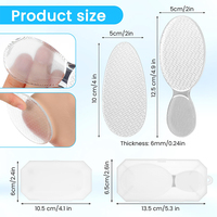 Lime à pieds ovale en verre nano avec ponceuse et râpe, robuste, durable, facile à nettoyer, pour l'élimination des callosités et des peaux mortes.
