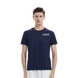 เสื้อยืดคอตตอนโปรโมชั่นปี 2025 สกรีนโลโก้ได้ตามต้องการ เสื้อยืดคอกลมสีพื้นสำหรับผู้ชายและผู้หญิง เหมาะสำหรับธุรกิจ - Product Image 1