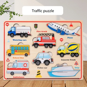 Vente en gros de <span class=keywords><strong>puzzle</strong></span> tridimensionnel pour l'éducation précoce des enfants, jouet en bois pour le trafic d'animaux pour bébés de 1 à 2 ans - Product Image 2