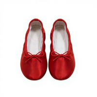 Chaussons de danse professionnels en satin à semelle souple pour femmes et filles, flexibles, confortables, avec détail nœud, pour l'entraînement et la pratique de la danse