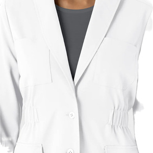 Professionnel médical blanc infirmière uniforme accessoire femmes mi-longueur longue blouse de laboratoire respirant doux mode personnalisé pour l'hôpital - Product Image 6
