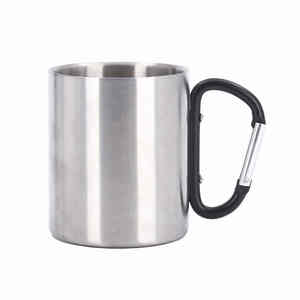 Mug isotherme en acier inoxydable à double paroi avec mousqueton, design moderne, anti-fuite, grande capacité, portable – Idéal pour les cadeaux d'affaires - Product Image 2
