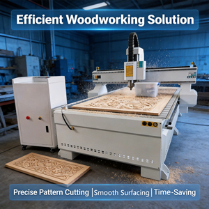 CNC Wood Router Machine Automatic Wood Cutting Carving Engraving Equipment for Furniture Cabinet Door Making Industrial Workshop