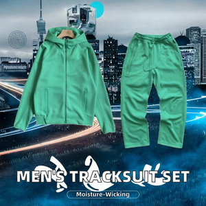 Conjunto de pantalones de chándal de entrenamiento para hombre, ropa de gimnasio de lana con capucha para Fitness, chándal de invierno con técnicas lavadas para entrenamiento de gimnasia - Product Image 3