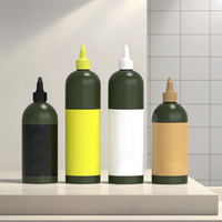 Bouteilles souples en plastique PET HDPE de qualité alimentaire personnalisées OEM ODM pour huile d'olive, distributeur de sauce avec bouchons à vis pour l'huile