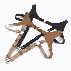 <span class=keywords><strong>Tirantes</strong></span> de Cuero Ajustables para <span class=keywords><strong>Hombre</strong></span> Meetee SP665 80-100*2.5cm, Color Negro y Marrón, Accesorio de Moda para Prendas - Product Image 1