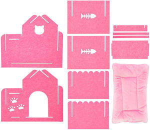 Rumah kucing bulu besar, Condos dalam ruangan dengan jendela untuk hewan peliharaan dengan alas tempat tidur kucing lembut - Product Image 6