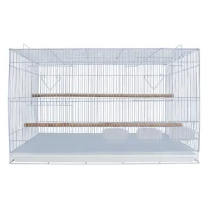 Exportation directe d'usine de la nouvelle Cage d'élevage de perroquets agrandie 3 boîtes de Cage à oiseaux en fer Cage à oiseaux pliante