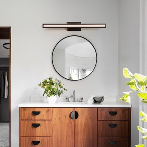 Applique murale LED moderne en aluminium et acrylique, luminaire pour miroir de salle de bain, style linéaire, pour chambre, salon, hôtel, décoration intérieure - Product Image 5