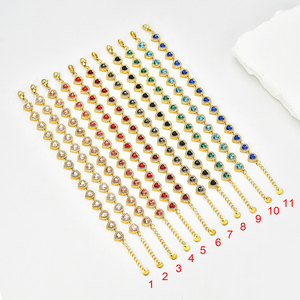 Europe America Popular Trendy 18K Gold Plated Stainless Steel CZ Zircon Multi Color Tennis <b>Bracelet</b> Unisex Party Wedding Fashion - Product Image 2