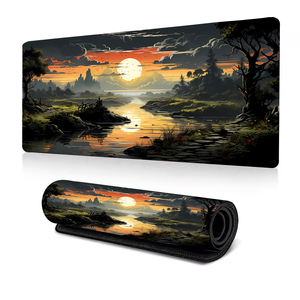 Tapis de souris de jeu japonais Sea Wave Large Custom XXL Big 35.5x 15.8in Tapis de souris avec bords cousus Tapis de clavier d'ordinateur antidérapants - Product Image 2