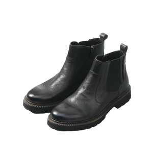 Bottes en cuir de style britannique pour hommes, chaussures en cuir à plateforme, chaussures en cuir à tige haute, chaussures en cuir formelles pour hommes, bottes de ville, bottes <span class=keywords><strong>Chelsea</strong></span> pour hommes - Product Image 4