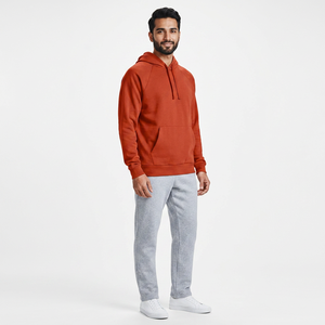 Sweat-shirts à capuche de haute qualité, entièrement rouges, épais, pour hommes, 100% coton, taille plus, streetwear, hiver - Product Image 1