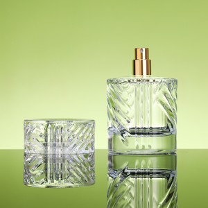 Botella de Perfume de Vidrio de 50 ml, Juego de Botellas Cilíndricas de 100 ml, Botella Vacía, Botella Transparente, Botella Recargable de Perfume - Product Image 4