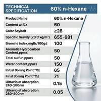 N-Hexane de qualité alimentaire et industrielle 60% CAS 110-54-3 |   Solvant pour l'extraction d'huile végétale |   Approvisionnement direct d'usine Prix en gros