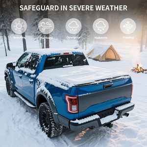 Nieuwe aluminiumlegering intrekbare scharnierende rolvergrendelende laadbakafdekking 5ft tonneau cover <span class=keywords><strong>Ford</strong></span> Raptor F150 waterdichte pick-up truck 4x4 - Product Image 3