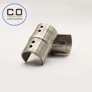 Hoge Kwaliteit Rvs Rail Slot Tube Fittings 180 Graden Flush Connector