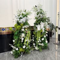 Model Lengkungan Bunga Sutra Buatan Tangan dengan Hiasan Tanduk Rusa untuk Dekorasi Pernikahan dan Meja Konferensi