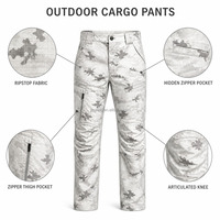 Pantalon de chasse tactique du désert, pantalon cargo multi-poches, imperméable, séchage rapide, pour l'extérieur