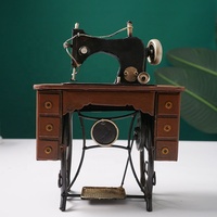 Mini machine à coudre rétro vintage en métal, modèle artisanal, jouet pour enfant, cadeau d'anniversaire rétro, décoration de la maison