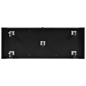 大型MDFキッチンアイランドカート、2つのドロップリーフ、5つのホイール、電源コンセント、折りたたみ式収納、3つの引き出し、環境に優しいモダンデザイン、ブラック - Product Image 3