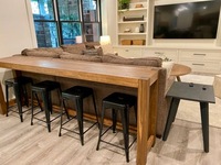Nouveau modèle Table de salle à manger de restaurant en bois de style industriel rétro haute et longue pour salle de stockage et cuisine, mobilier de loisirs
