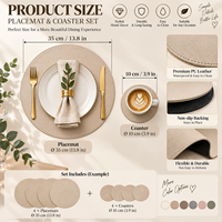 Tapis personnalisés écologiques chauffants modernes en cuir PU crème à motifs floraux, diamètre 35 cm, antidérapants, légers, imperméables et résistants à l'huile