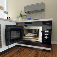 Four à micro-ondes encastré en acier inoxydable 20L avec écran LCD et bouton de commande électrique multifonctionnel pour usage domestique