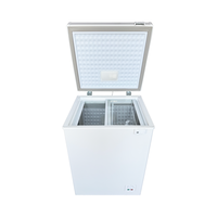 Congélateur solaire à porte unique à dégivrage manuel 12V/24V 108l, kit batterie panneau solaire pour usage commercial extérieur, économie d'énergie